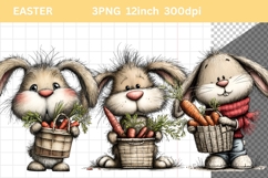 Bunny Clipart, Easter Clipart, Whimsical Clipart, Product Image 1