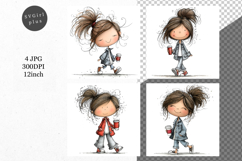 Girl, Whimsical JPG, JPG, Junk journal, Product Image 1