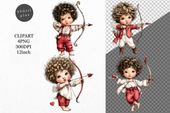 Cupid Clipart, Valentines Day Clipart, Whimsical Clipart Product Image 1