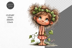 Fairy Girl PNG, Girl Clipart, Whimsical Clipart Product Image 1