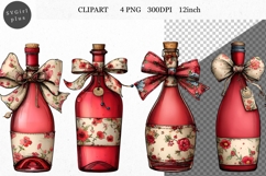 Bottle PNG, Mother's Day PNG, Whimsical Clipart, Product Image 1