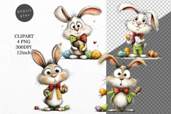 Bunny Clipart, Easter Clipart, Whimsical Clipart, Product Image 1