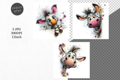 Zebra JPG, Peeking Zebra, Whimsical JPG, Product Image 1