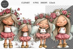 Fairy Girl PNG, Girl Clipart, Whimsical Clipart Product Image 1