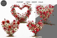 Heart Clipart, Valentines Day Clipart, Whimsical Clipart Product Image 1