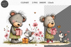 Teddy Bear Clipart, Whimsical Clipart, Product Image 1