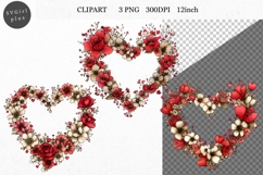Heart Clipart, Valentines Day Clipart, Whimsical Clipart, Product Image 1