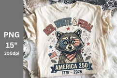 Patriotic PNG, USA PNG, 4th of July, Raccoon PNG Product Image 1