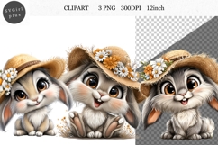 Bunny Clipart, Easter Clipart, Whimsical Clipart, Product Image 1