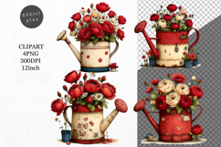 Water can PNG, Mother's Day PNG, Whimsical Clipart, Product Image 1