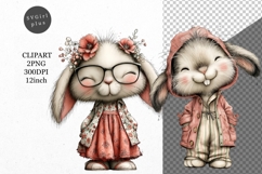Bunny Clipart, Easter Clipart, Whimsical Clipart, Product Image 1