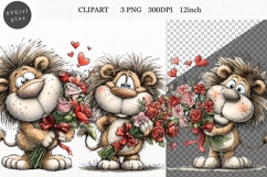 Lion Clipart, Animals Clipart, Whimsical Clipart Product Image 1