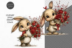 Bunny Clipart, Easter Clipart, Whimsical Clipart, Product Image 1