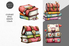 Journal Clipart, Valentines Day Clipart, Whimsical Product Image 1