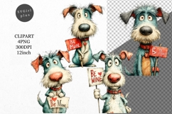 Dog Clipart, Whimsical Clipart, Valentines Day Product Image 1