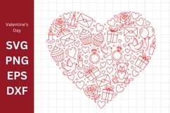 Heart SVG, Valentines Day SVG, Cricut, Love Product Image 1