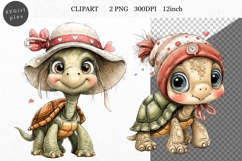 Turtle Clipart, Animals Clipart, Whimsical Clipart Product Image 1