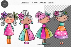 Girl PNG, Girl Clipart, Whimsical Clipart Product Image 1