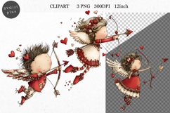 Cupid Clipart, Valentines Day Clipart, Whimsical Clipart Product Image 1