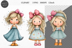Girl PNG, Girl Clipart, Whimsical Clipart Product Image 1