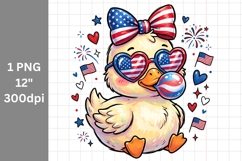 Patriotic duck PNG, USA PNG, Patriotic PNG, 4th of July Product Image 1
