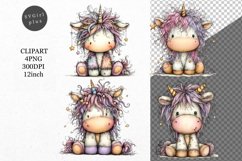 Unicorn Clipart, Fantasy Clipart, Whimsical Product Image 1