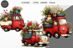 Truck PNG, Mother's Day PNG, Whimsical Clipart, Product Image 1