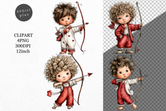 Cupid Clipart, Valentines Day Clipart, Whimsical Clipart Product Image 1