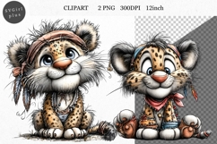 Leopard Clipart, Animals Clipart, Whimsical Clipart Product Image 1