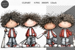 Boy PNG, Boy Clipart, Whimsical Clipart Product Image 1