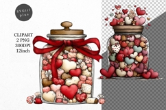 Hearts Clipart, Valentines Day Clipart, Whimsical Product Image 1