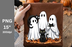 Halloween PNG, Ghosts and Cats PNG, Fall PNG Product Image 1