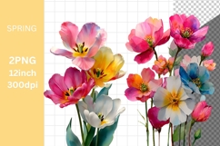 Flowers Clipart, Spring Clipart Product Image 1