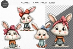Bunny Clipart, Easter Clipart, Whimsical Clipart, Product Image 1