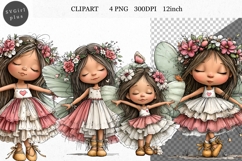 Fairy Girl PNG, Girl Clipart, Whimsical Clipart Product Image 1