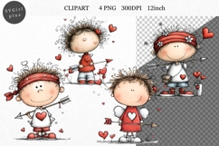 Cupid Clipart, Valentines Day Clipart, Whimsical Clipart, Product Image 1