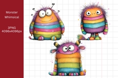 Watercolor Monster, Whimsical, Product Image 1