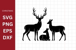 Reindeer SVG, Silhouette, Cricut Product Image 1
