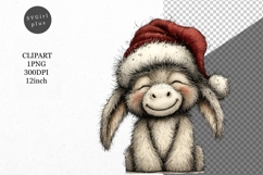 Donkey clipart, Winter clipart, Funny clipart Product Image 1