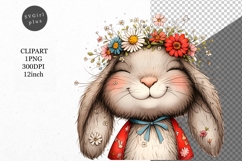 Bunny Clipart, Spring Clipart, Whimsical Clipart, Product Image 1
