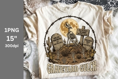 Halloween PNG, Graveyard Gulch PNG, Vintage PNG Product Image 1