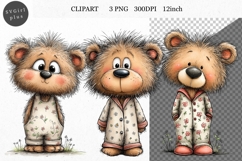 Teddy Bear Clipart, Whimsical Clipart, Product Image 1