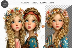 Girl PNG, Girl Clipart, Whimsical Clipart Product Image 1