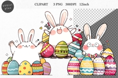Bunny Clipart, Easter Clipart, Whimsical Clipart, Product Image 1