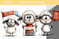 Lamb Clipart, Easter Clipart, Whimsical Clipart, Product Image 1