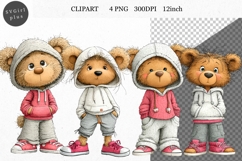 Teddy Bear Clipart, Whimsical Clipart, Product Image 1