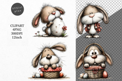 Bunny Clipart, Easter Clipart, Whimsical Clipart, Product Image 1