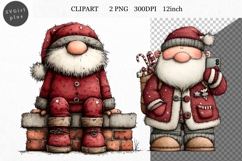 Christmas clipart, Santa clipart, Winter clipart Product Image 1