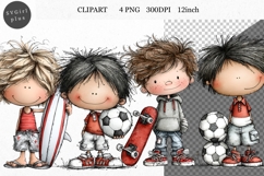 Boy PNG, Boy Clipart, Whimsical Clipart Product Image 1
