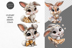 Bunny Clipart, Easter Clipart, Whimsical Clipart, Product Image 1
